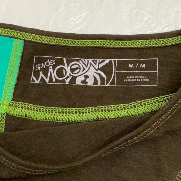 Spyder SLUB ATHLETIC TOP - Brown/Aqua - Picture 8 of 12